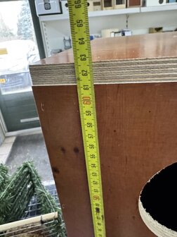 Exclusieve bosuil nestkast &ndash; betontriplex &ndash; groot model