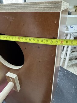 Exclusieve bosuil nestkast &ndash; betontriplex &ndash; groot model