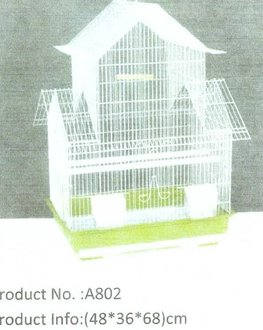 Mooie nieuwe ruime en complete vogelkooi met een dubbel dak