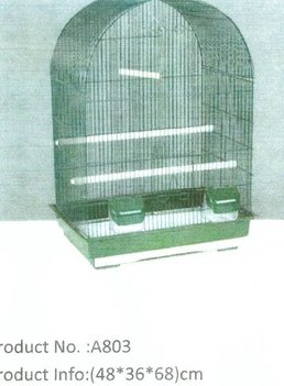 Mooie-nieuwe-ruime-en-complete-vogelkooi-met-ronde bovenkant