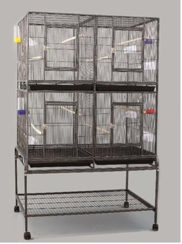 Mooie-nieuwe-Kweekkooi binnenvoliere op troley met 4 kooien 